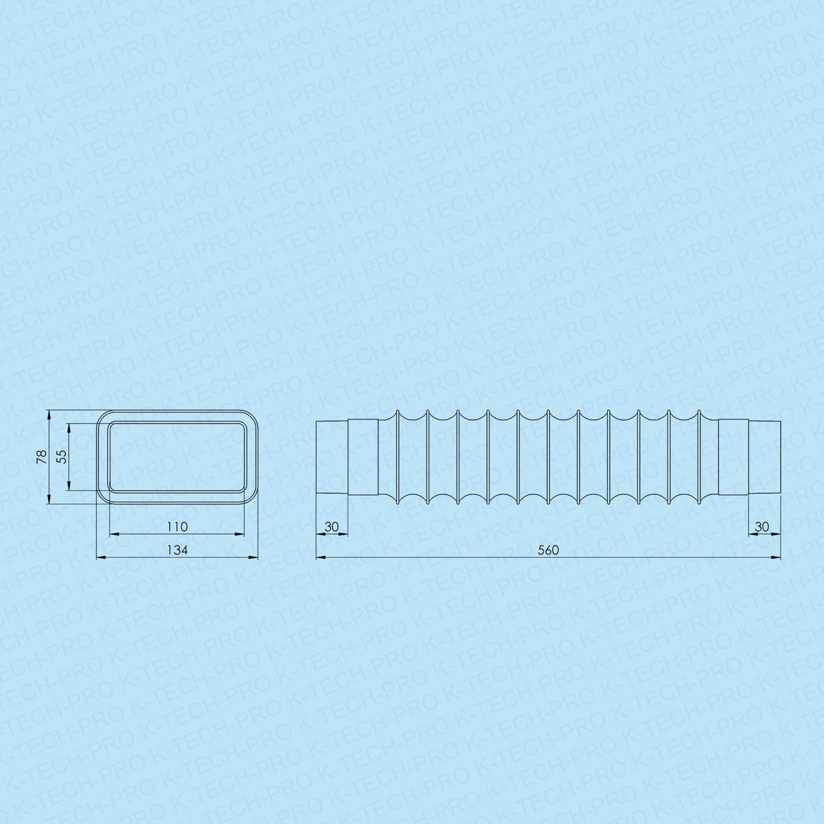 K-TECH-PRO flexibler Flachkanalverbinder K197