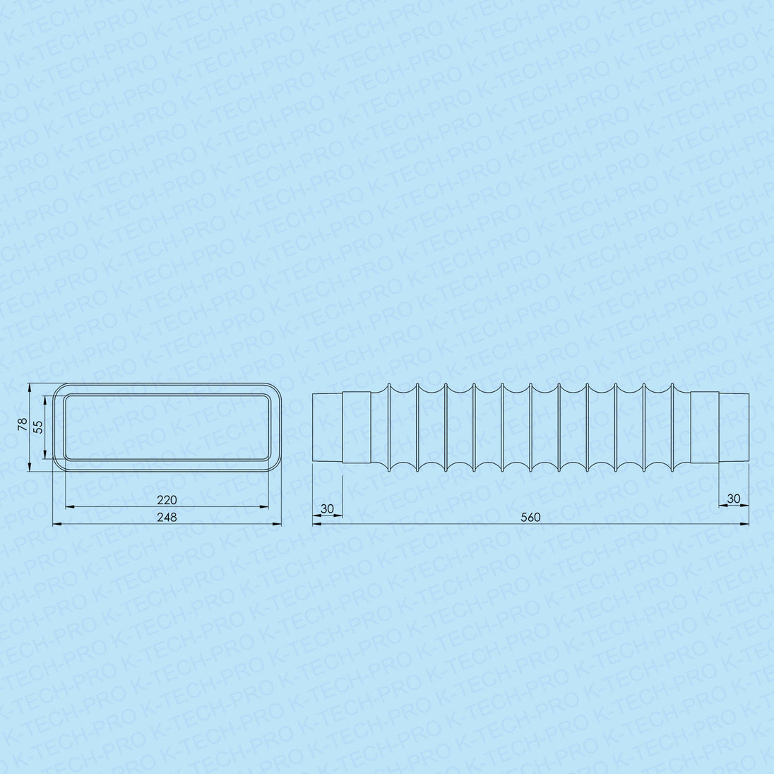 K-TECH-PRO flexibler Flachkanalverbinder K197