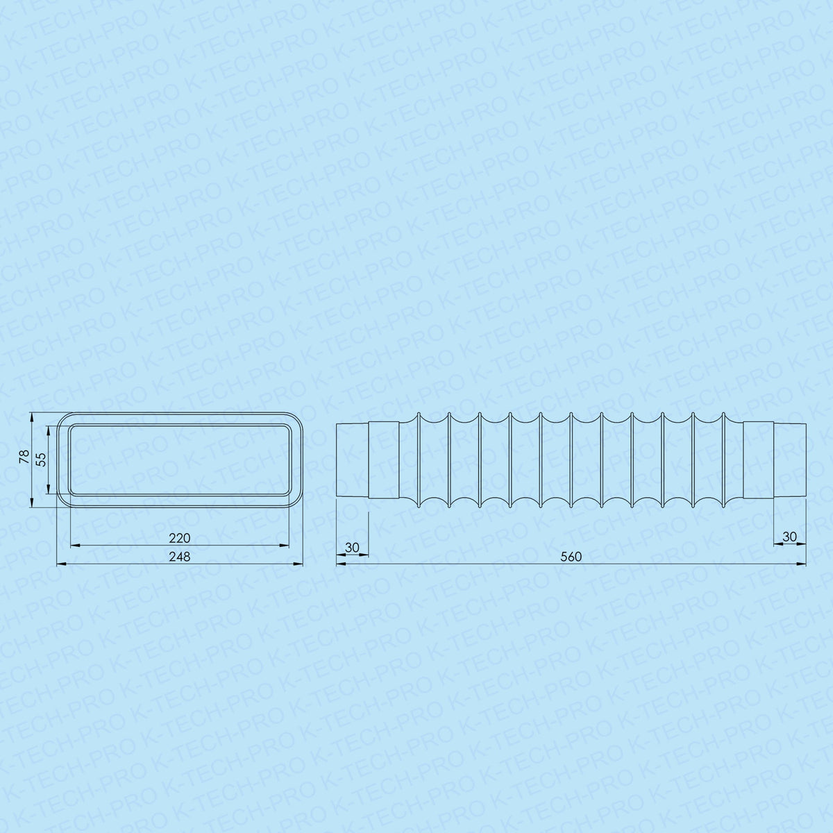 K-TECH-PRO flexibler Flachkanalverbinder K197