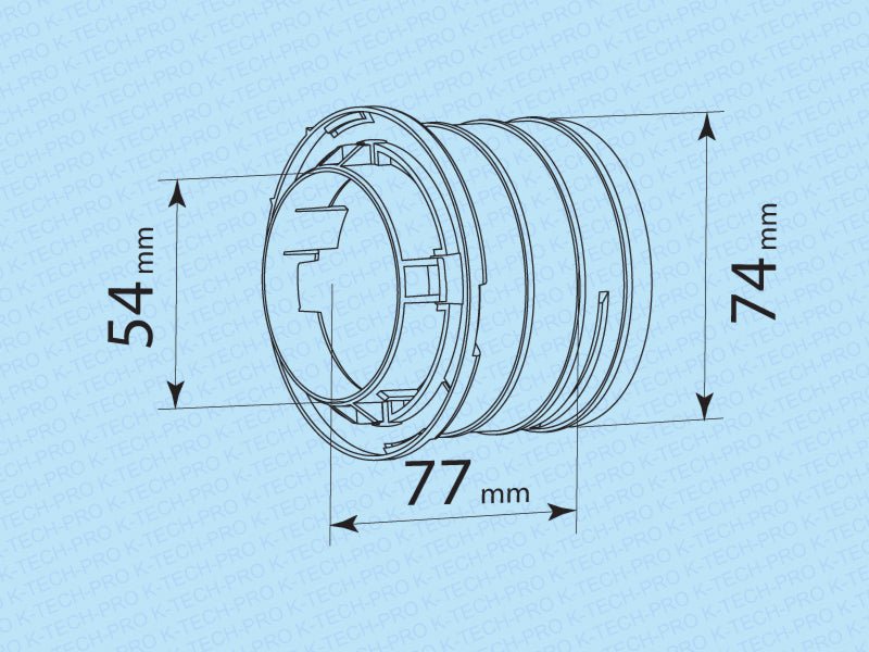 K-TECH-PRO Flansch mit Sicherungsring K201801