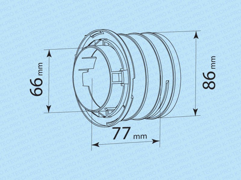 K-TECH-PRO Flansch mit Sicherungsring K201801