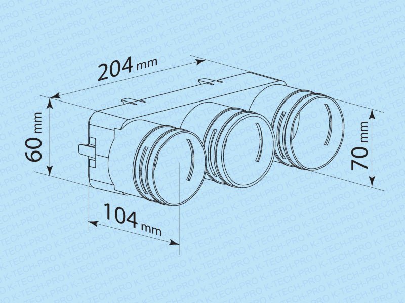 K-TECH-PRO Adapterhülse für 125er Flachkanalsystem K202501