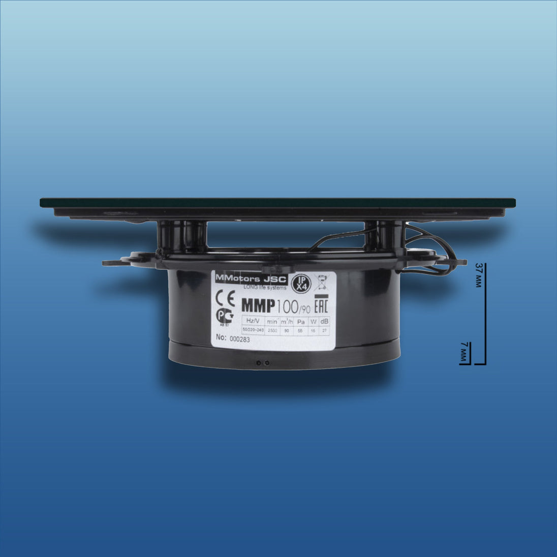 MMotors WC & Badlüfter MMP Glas schwarz matt Ø 100 K224.3