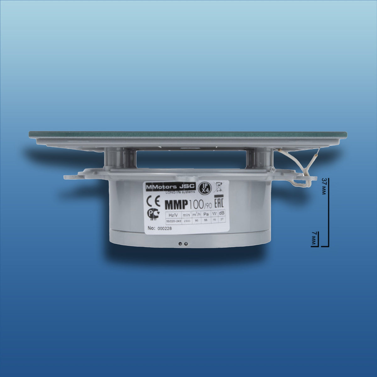 MMotors WC & Badlüfter MMP Glas INOX Ø 100 K235.1