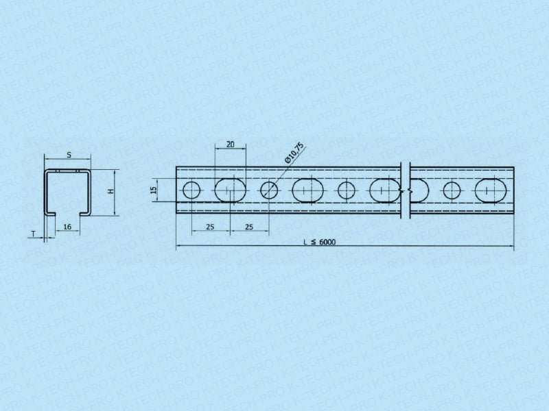 K-TECH-PRO Montageschiene S30 K240001