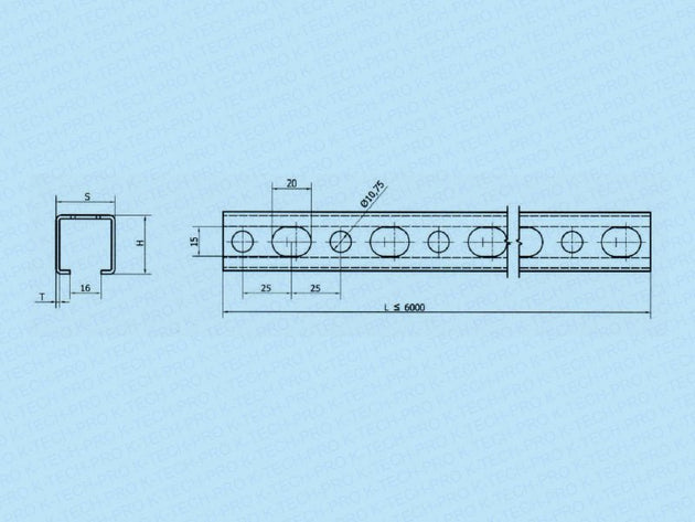 K-TECH-PRO Montageschiene S30 K240001