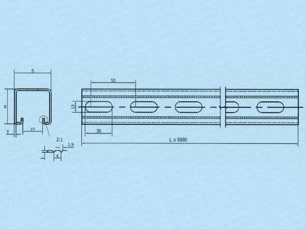 K-TECH-PRO Montageschiene S41 K240701