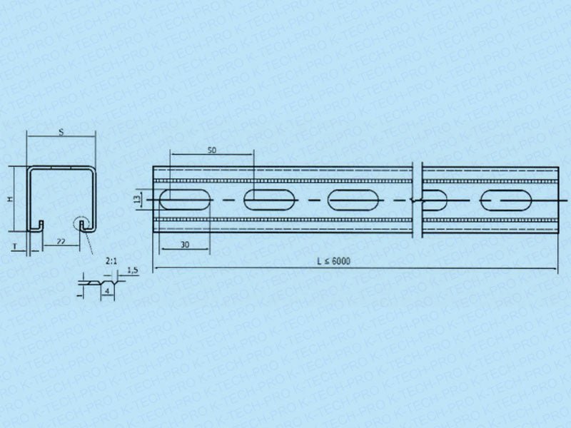 K-TECH-PRO Montageschiene S41 K240701
