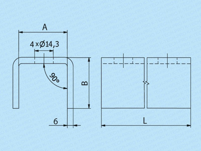 K-TECH-PRO Schienenverbinder schwere Ausführung S41 K241801