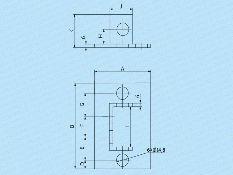 K-TECH-PRO Doppelter Sockelfuß S41 K242001