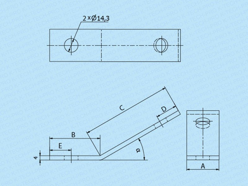 K-TECH-PRO Montagewinkel S41 30°-150° K242105