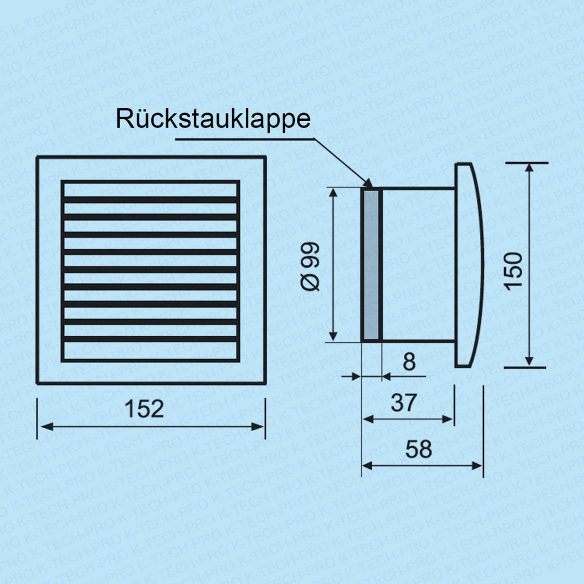 MMotors Ultradünner WC & Badlüfter MM QN Ø 100 K243