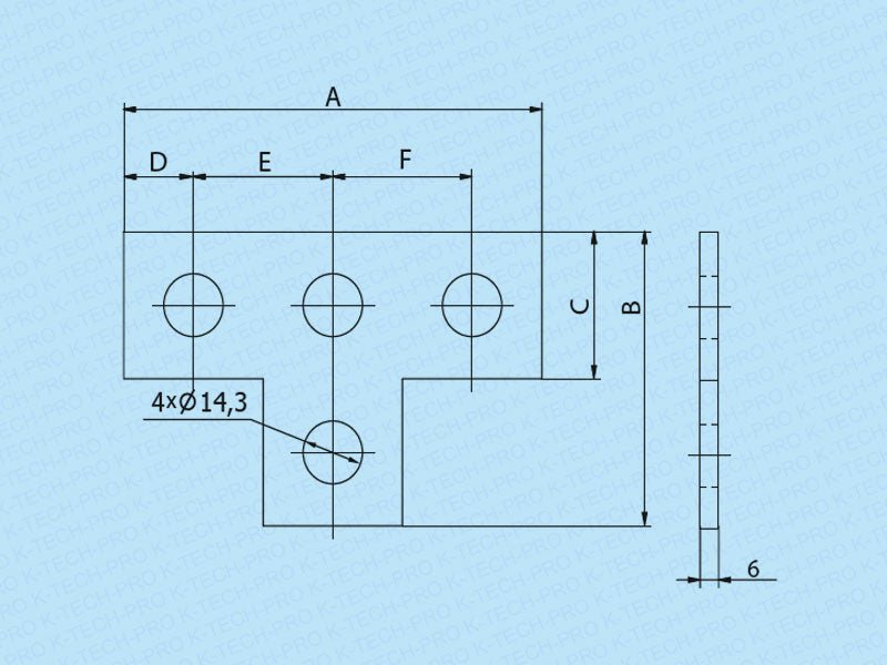 K-TECH-PRO T- Verbindungsplatte S41 K243301