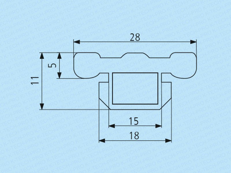 K-TECH-PRO Schalldämmeinlage für Montageschiene K244001