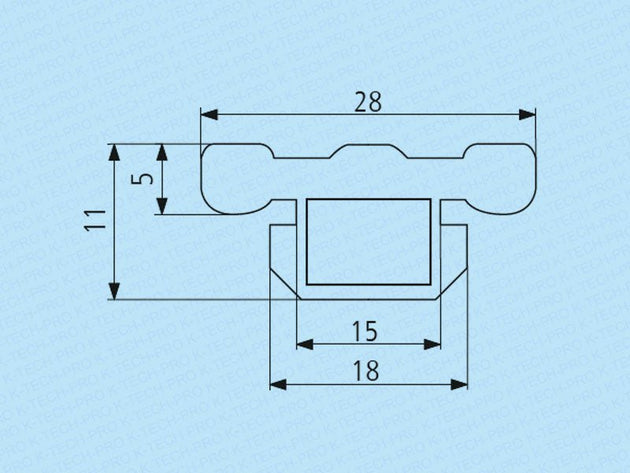 K-TECH-PRO Schalldämmeinlage für Montageschiene K244001