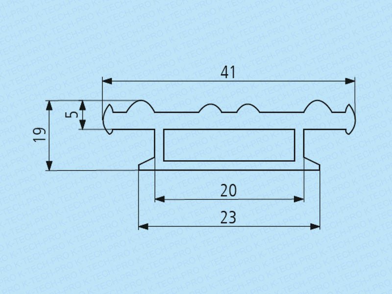 K-TECH-PRO Schalldämmeinlage für Montageschiene K244001