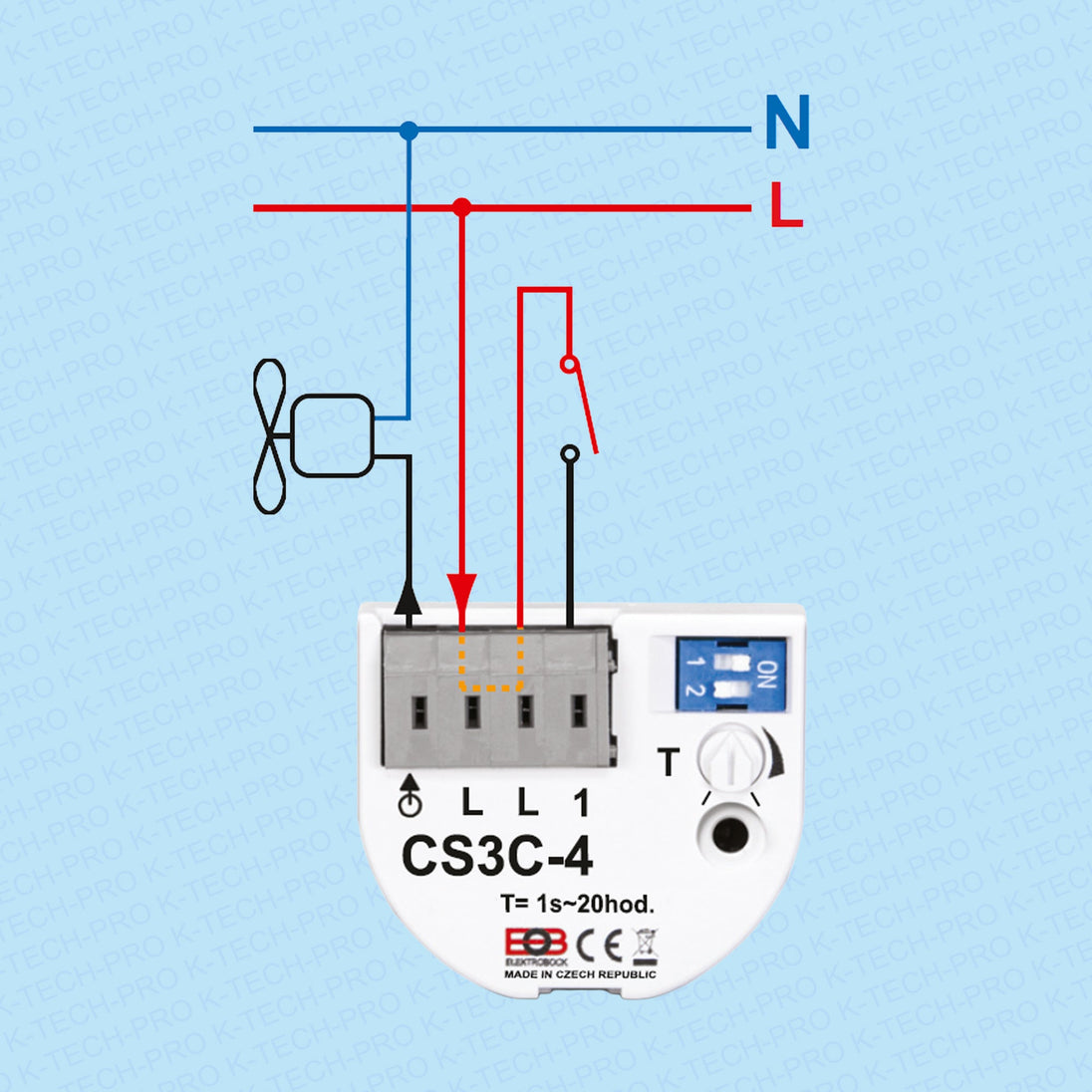 Elektro Bock Elektro Bock Nachlaufrelais mit Einschaltverzögerung K427