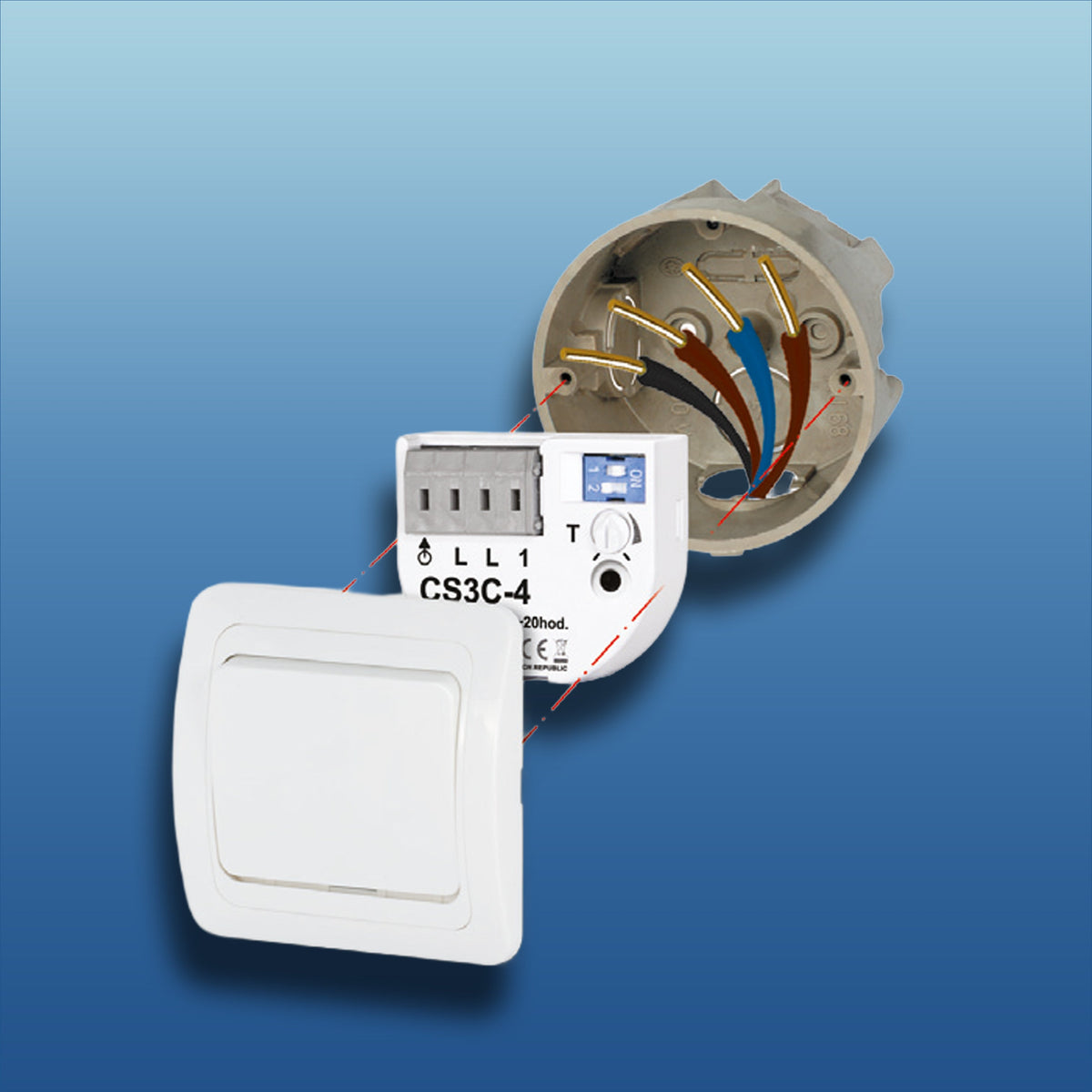 Elektro Bock Elektro Bock Nachlaufrelais mit Einschaltverzögerung K427