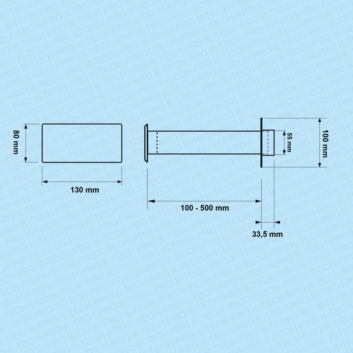 K-TECH-PRO Flachkanal Kunststoff Mauerkasten VM K431